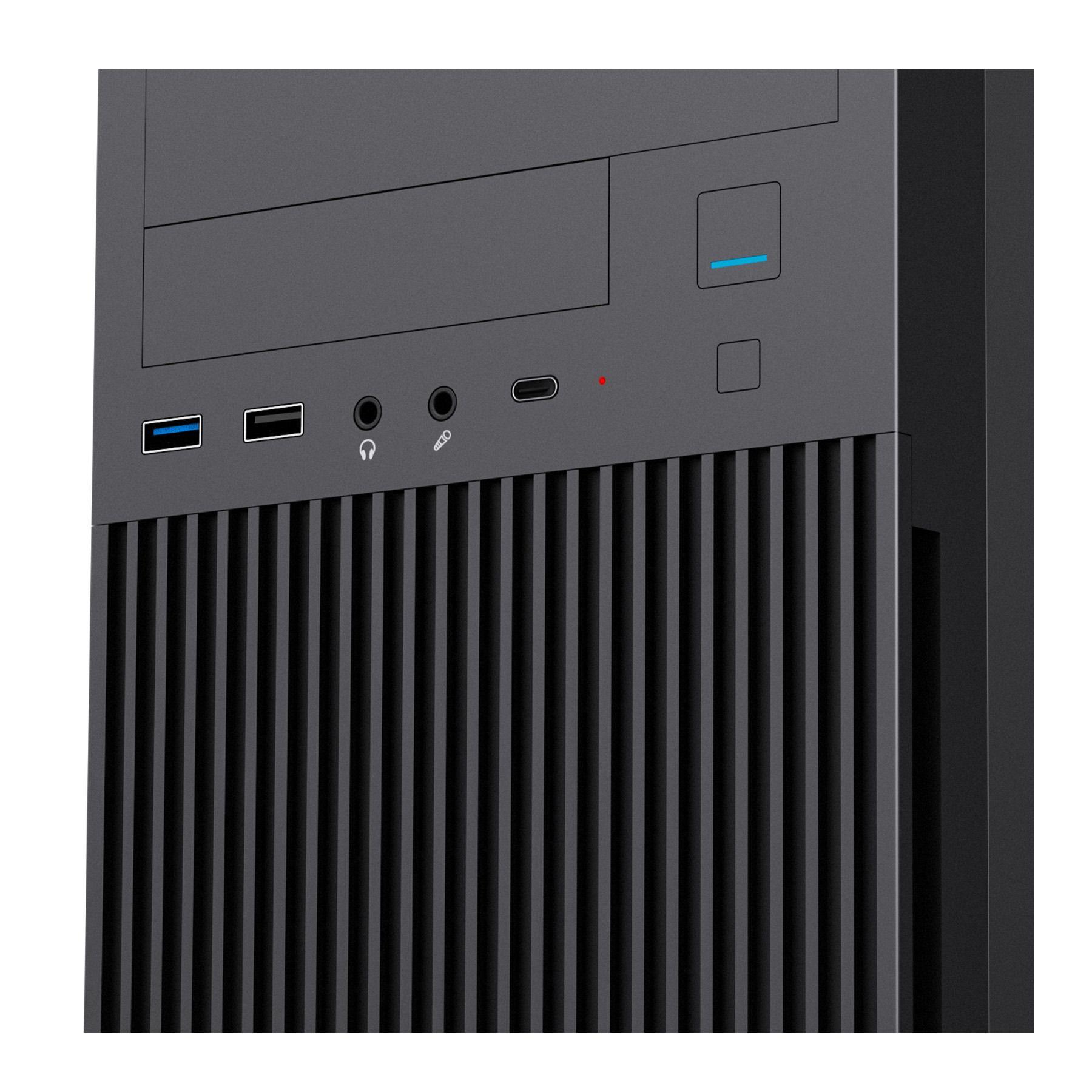 Caixa ATX UNYKA Aero C360 (ATX, Micro ATX, ITX - 500 W - 145 mm - Preto), miniatura 5