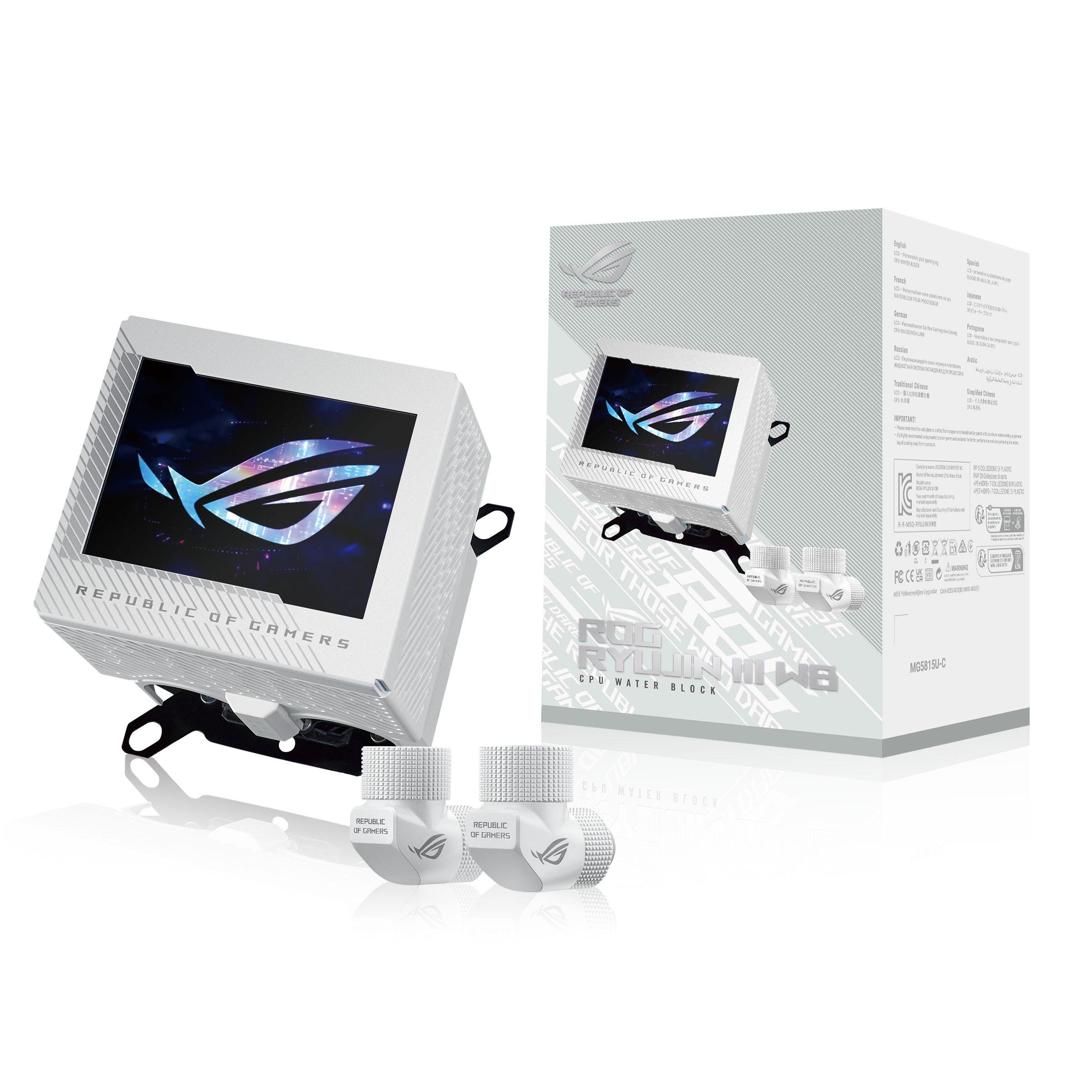 Bloco de Água ASUS ROG RYUJIN III WB White Edition (Branco), miniatura 7