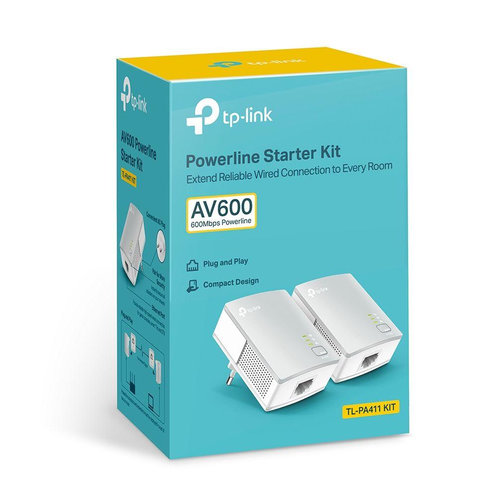 Kit Inicial de Adaptadores Powerline TP-LINK TL-PA411KIT (Fast Ethernet - 2 unidades - 500 Mbit/s - Branco), miniatura 4