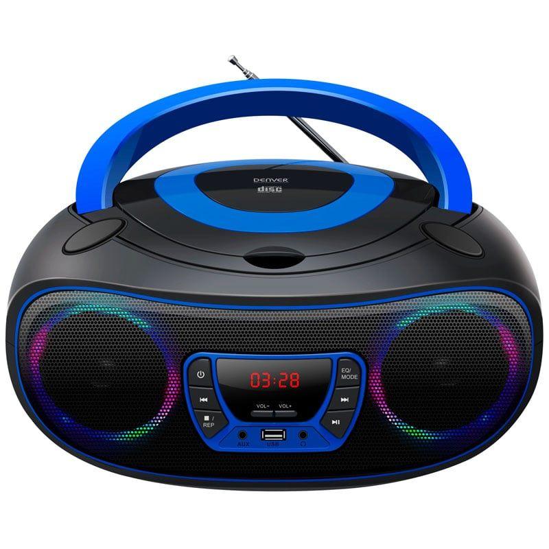 Rádio CD Portátil DENVER TCL-212BTBLUE (4 W - Azul)