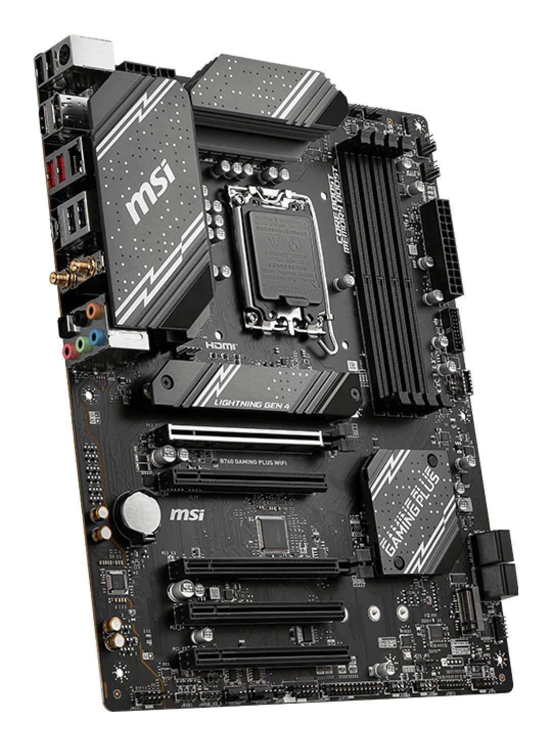 Motherboard MSI B760 GAMING PLUS WIFI (LGA 1700 - ATX - Duplo canal - Preto), miniatura 4