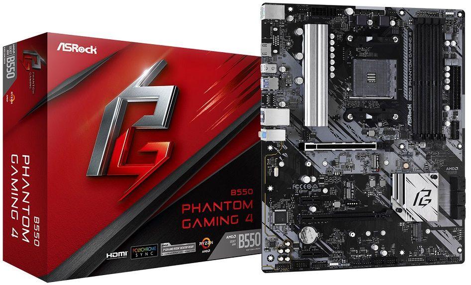 Motherboard ASROCK B550 Phantom Gaming 4 (AM4 - AMD Ryzen 3000 Series - ATX), miniatura 2