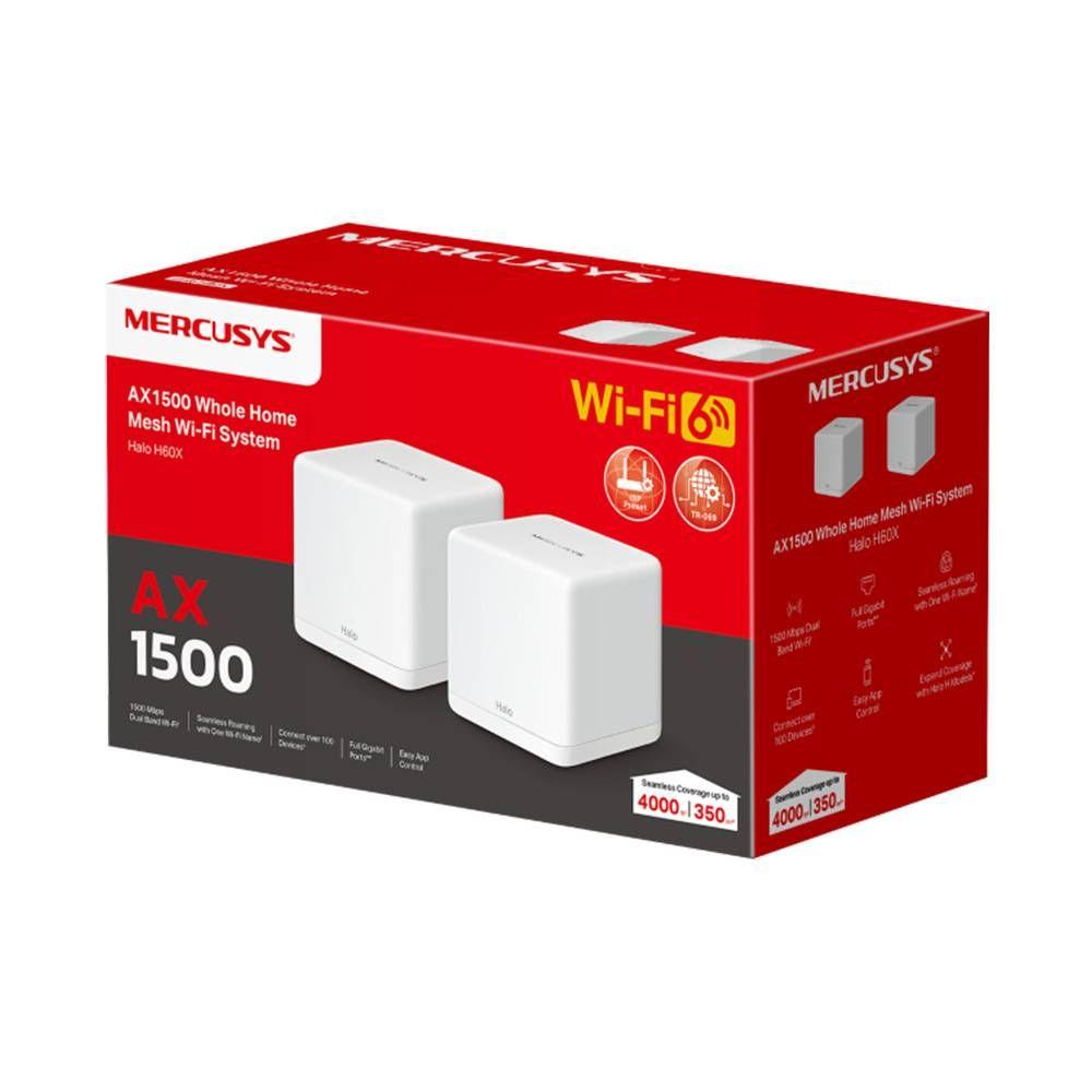 Sistema Mesh MERCUSYS Halo H60X (Wi-Fi 6 - 1500 Mbit/s - Dual-band - Branco), miniatura 4