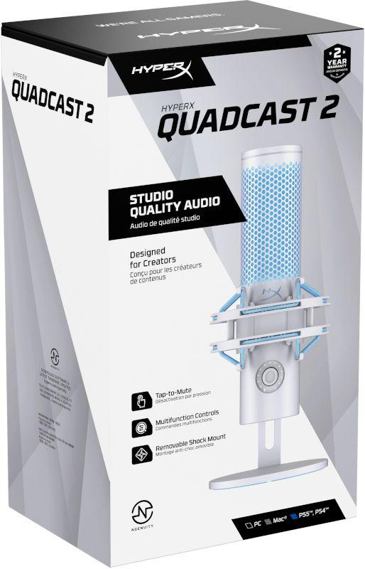 Microfone Condensador HYPERX QuadCast 2 (Microfone de mesa - Com fios - USB/3.5 mm - Cinzento) — miniatura 11