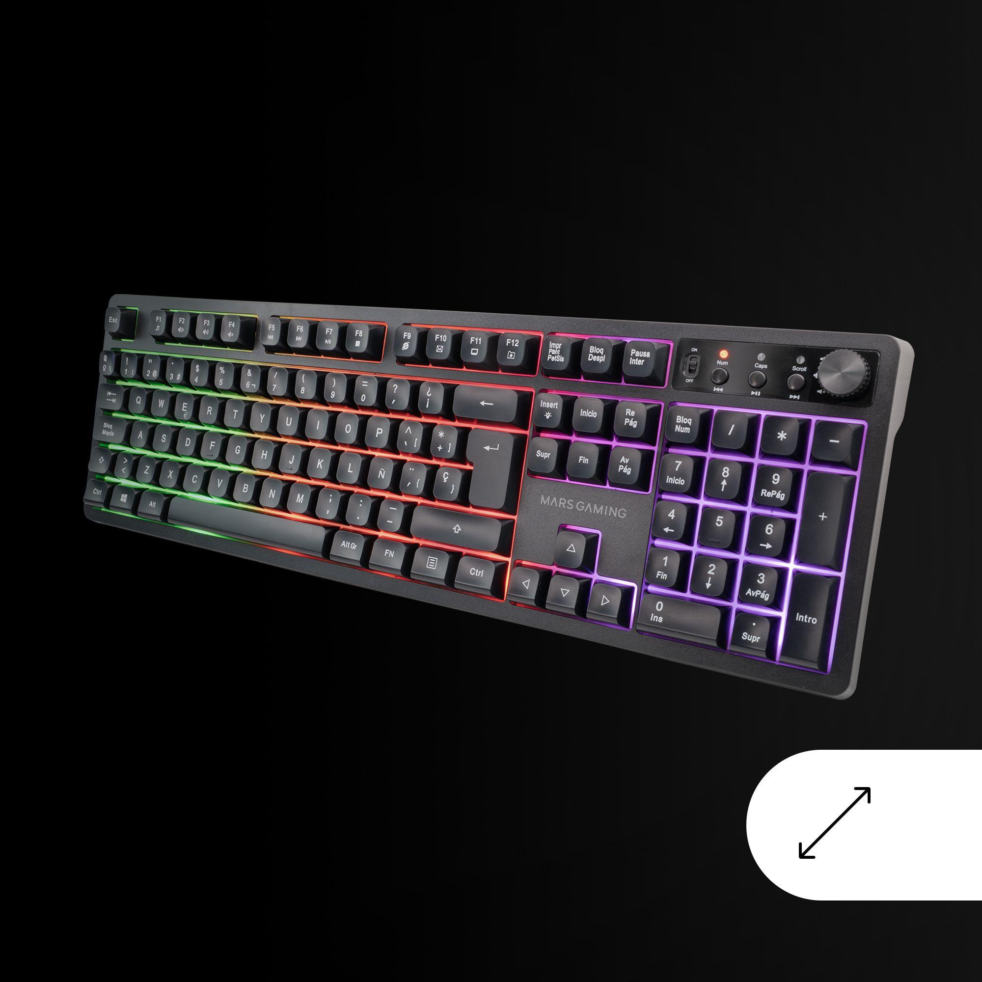 Conjunto Gaming MARS GAMING MCPWXPT (Português - Interruptor de membrana - Tamanho completo - Preto) — miniatura 12