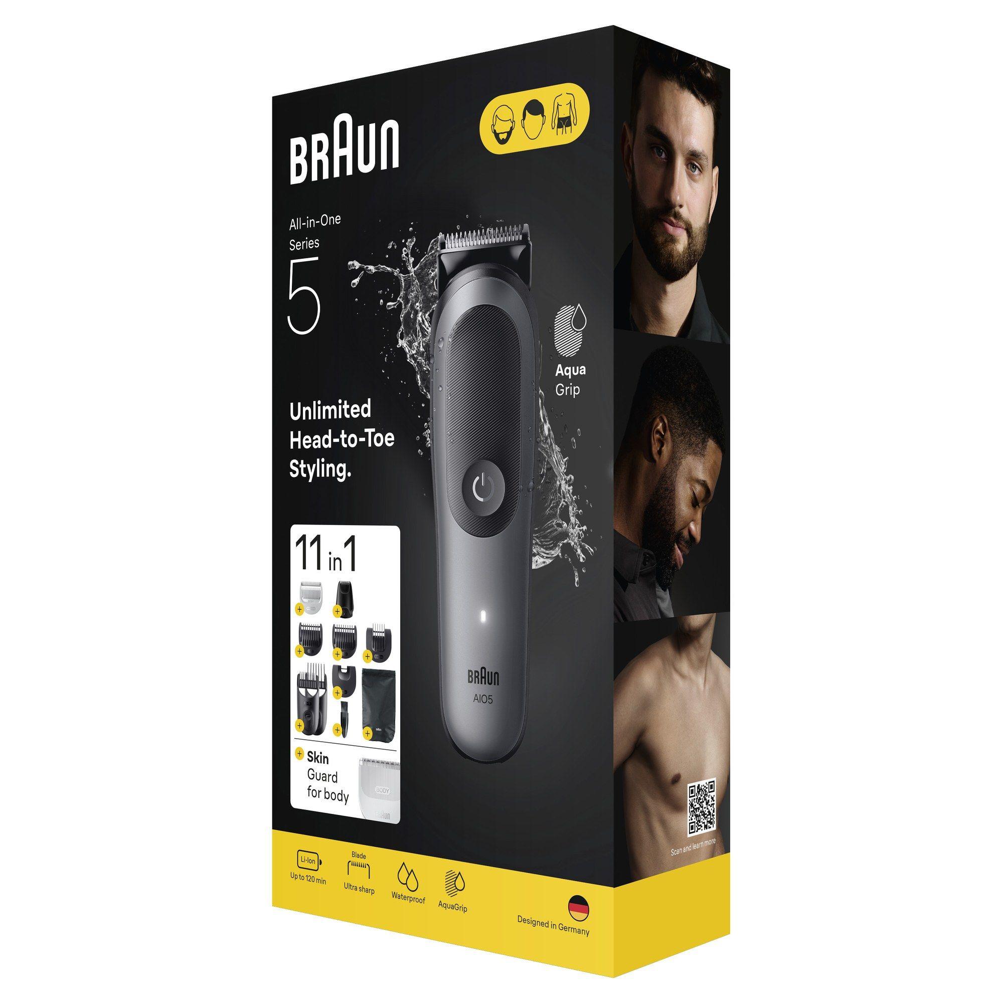 Máquina de Cortar Cabelo BRAUN Series 5 AIO5560 (Cinzento Escuro) — miniatura 4