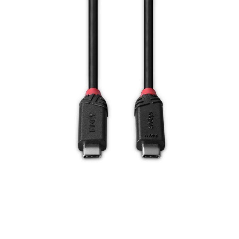 Cabo USB-C LINDY 37002 (2 m - USB C - Preto) — miniatura 3