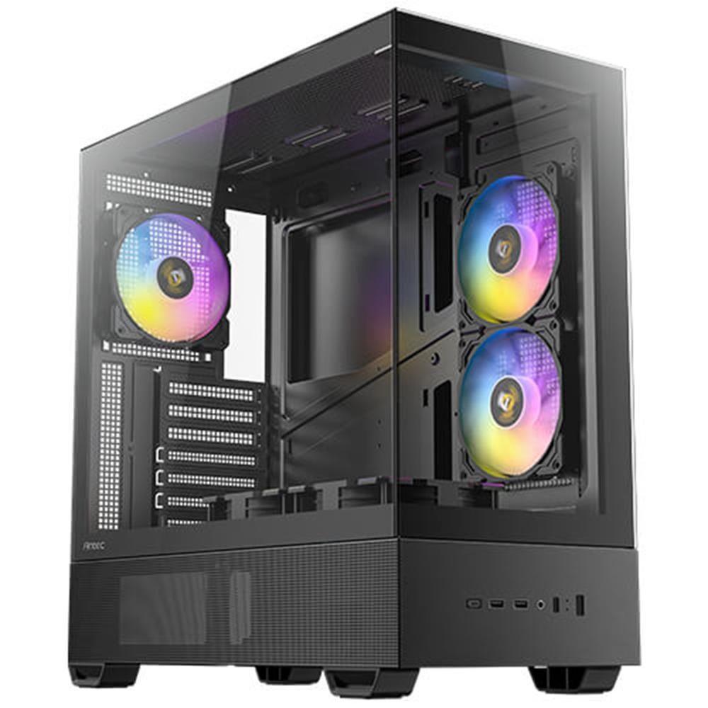 Caixa PC ANTEC CX705 ARGB (ATX, micro ATX, ITX - Midi Tower - Aço, Plástico, Vidro temperado - Preto)