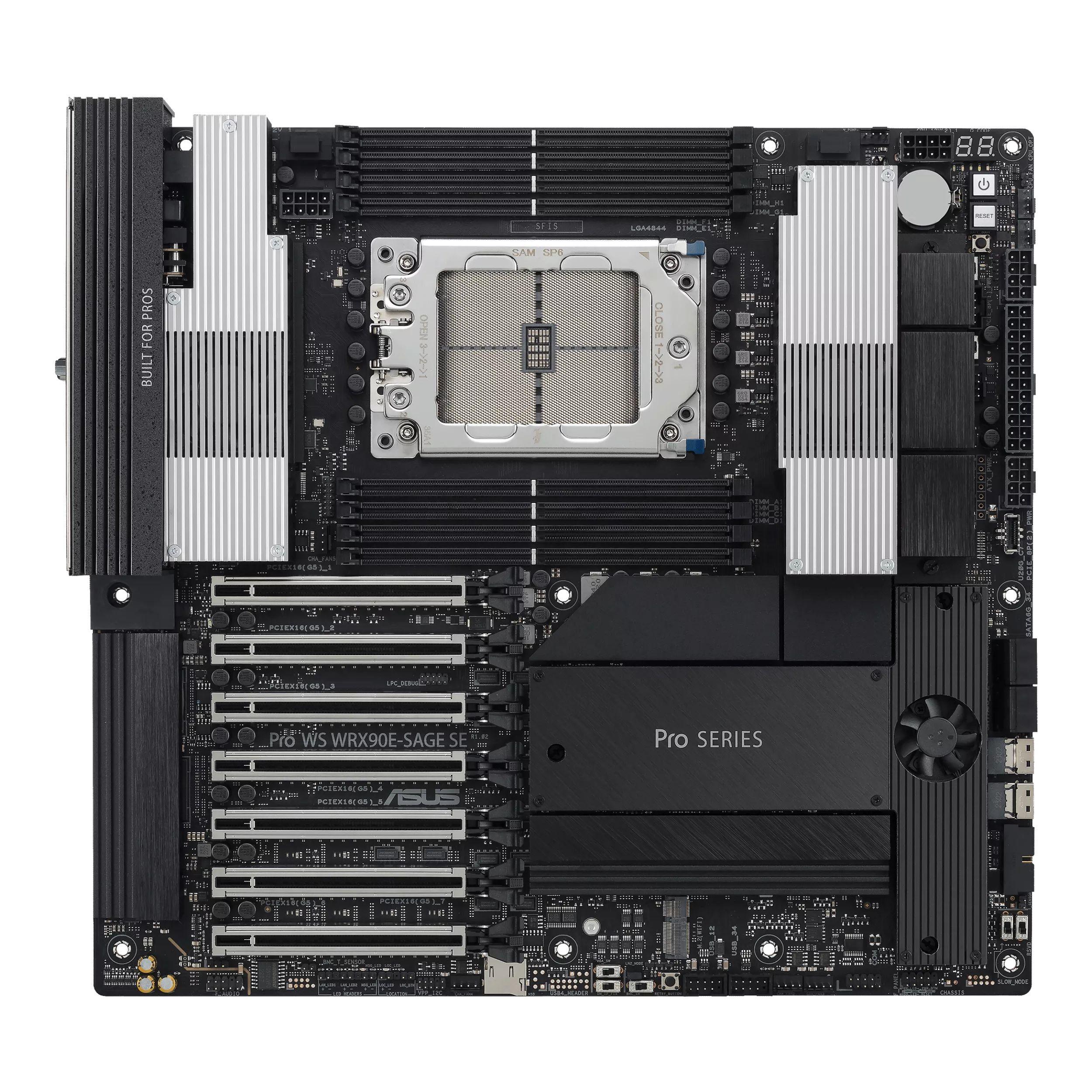 Motherboard ASUS PRO WS WRX90E-SAGE SE (sTR5 - EEB - Octa-canal - Alumínio e Preto), miniatura 7