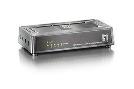 Switch LEVELONE FSW-0508TX (Fast Ethernet - 48 KB - 1 Gbit/s - Preto e Cinzento)