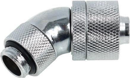 Conector de Compressão ALPHACOOL HF 16/10 17083 (G1/4 - 45° Giratório - Cromado)