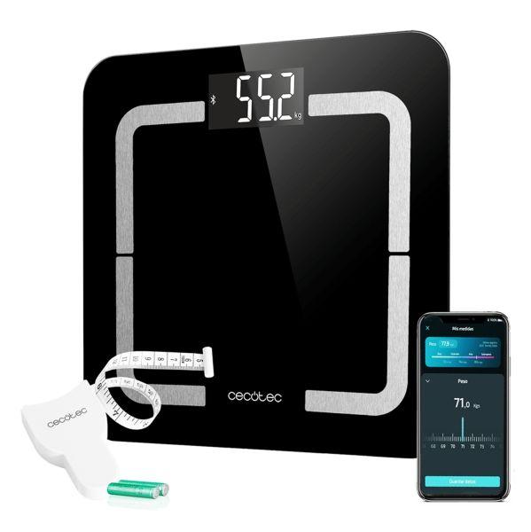 Balança Corporal CECOTEC Surface Precision Smart Healthy (Vidro temperado - 310 x 310 mm - Preto)
