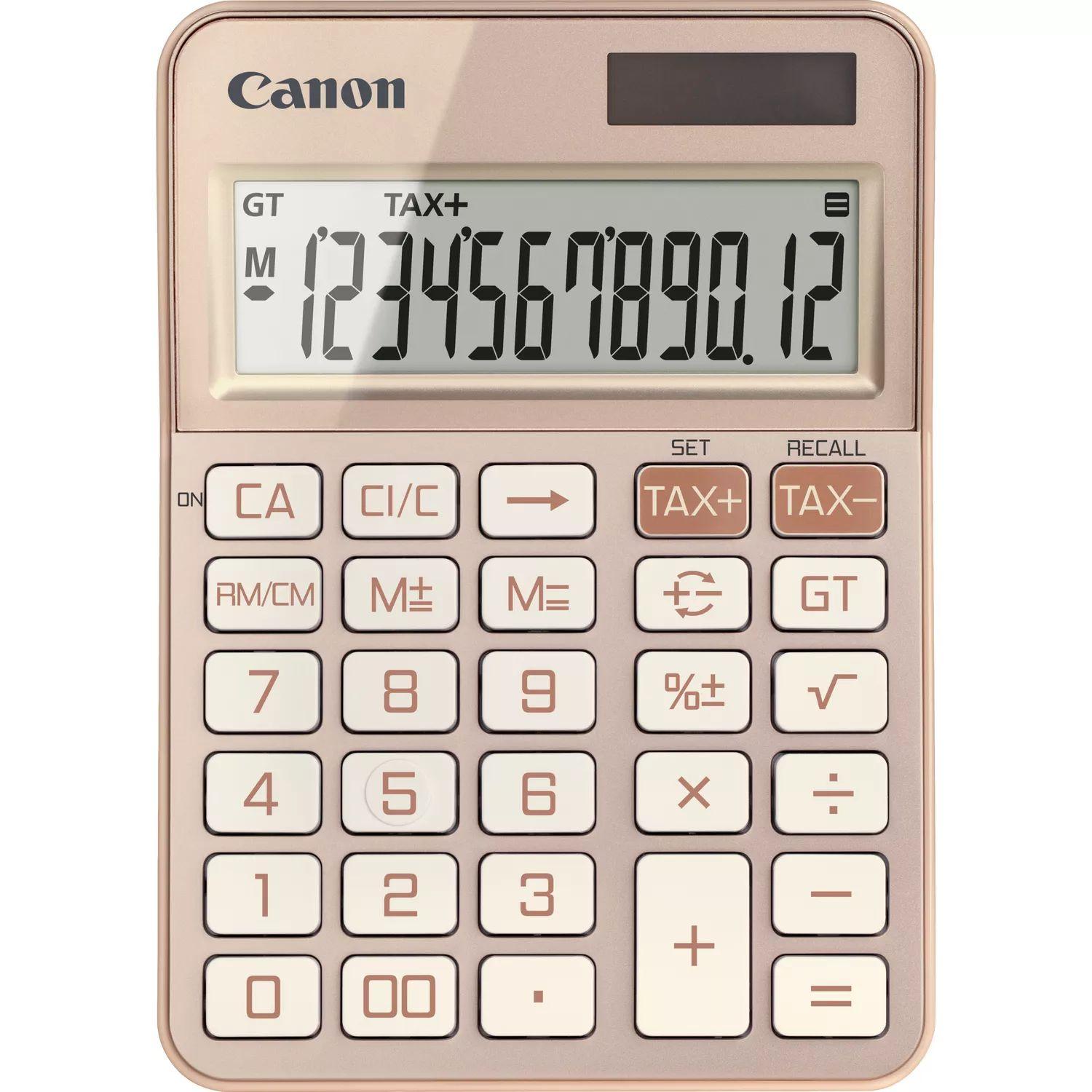 Calculadora de Secretária CANON KS-125KB (Plástico - Rosa dourado)