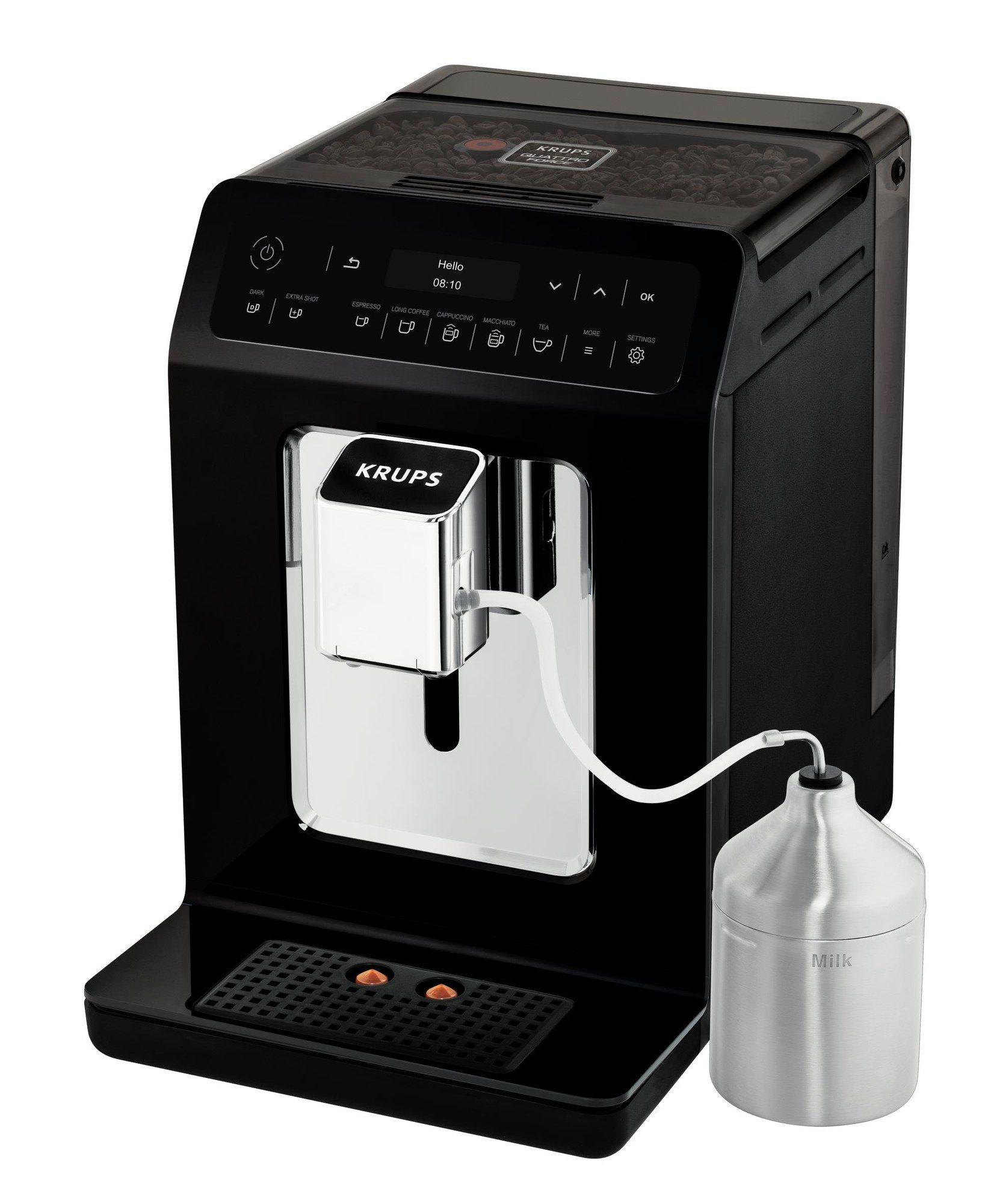 Máquina de Café Expresso Automática KRUPS Evidence EA8918 (Grãos de café - 1450 W - 15 bar - Preto/Cromado) — miniatura 3