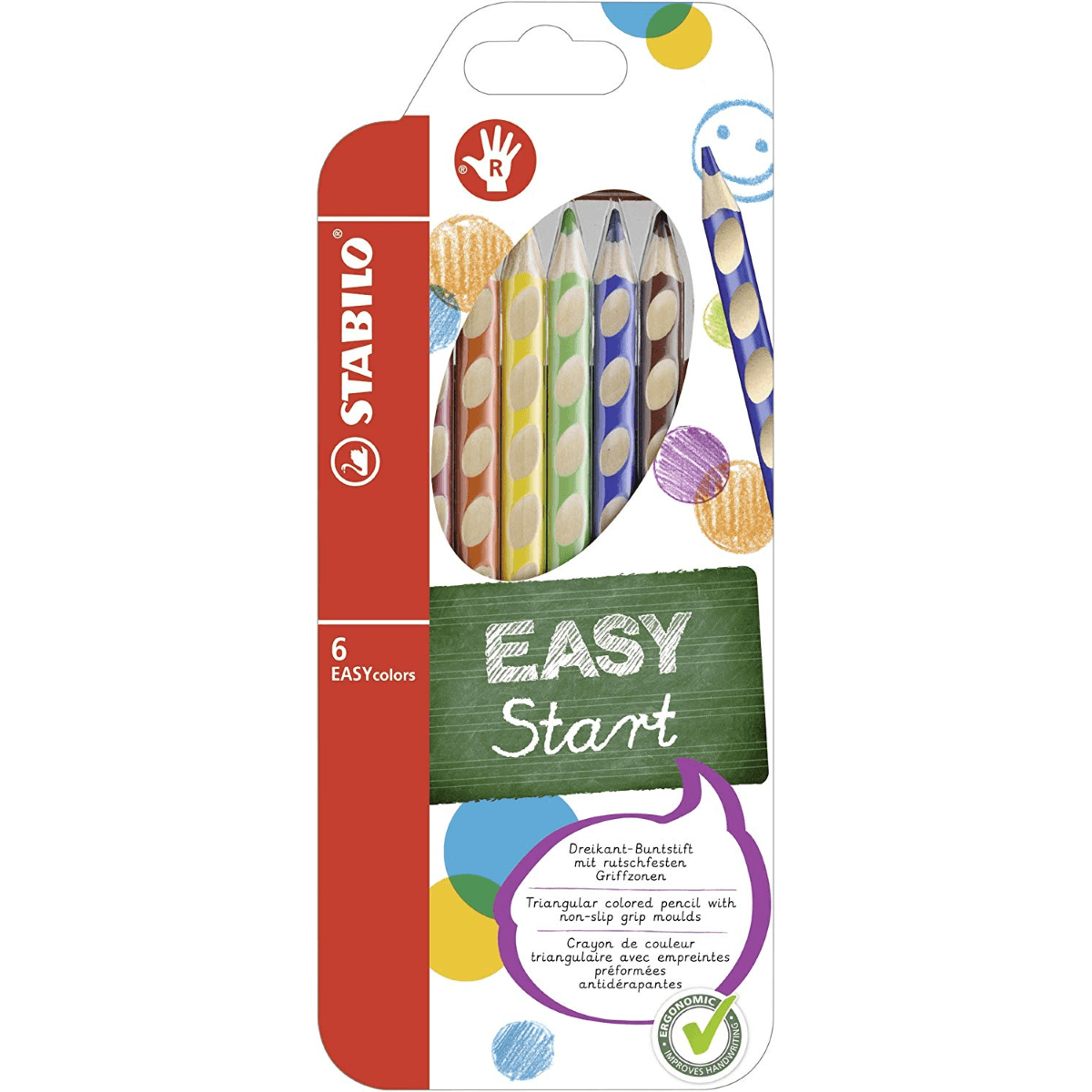 Lápis de Cor STABILO EASYcolors 331/6 (Cores Sortidas) — miniatura 2