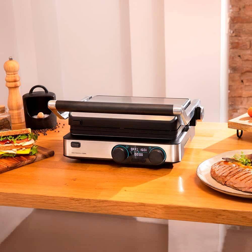 Grelhador Elétrico CECOTEC Rock'nGrill Dual (Preto/Inox), miniatura 4