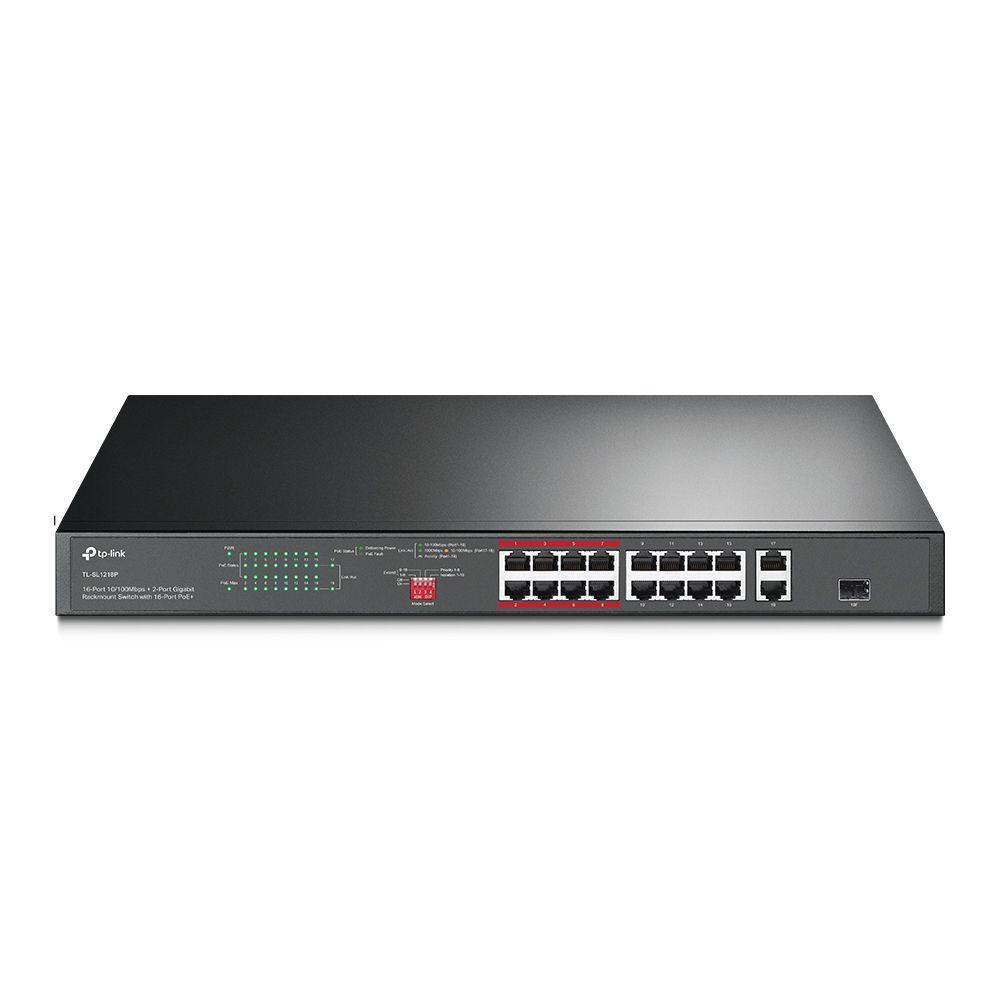 Switch Não Gerido TP-LINK TL-SL1218P (Gigabit Ethernet - 4,1 MB - 7,2 Gbit/s - Preto) — imagem 1