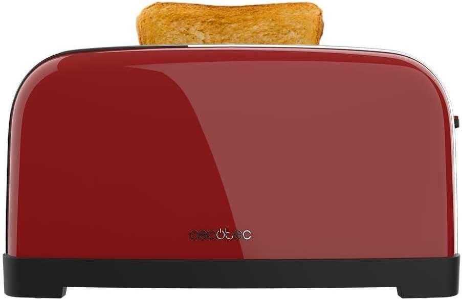 Torradeira CECOTEC Toastin' Time 1500 Red Lite (1500 W - 4 fatias - Aço inoxidável - Vermelho/Inox) — miniatura 2