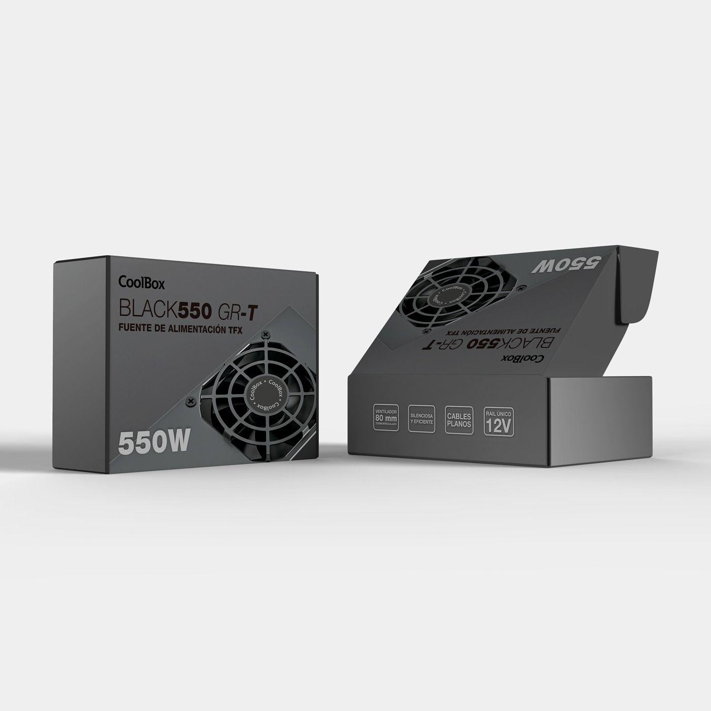 Fonte de Alimentação COOLBOX COO-FA550TGR (550 W - Preto), miniatura 3