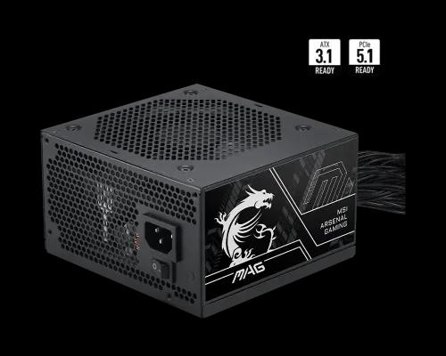 Fonte de Alimentação MSI MAG A750BN PCIE5 III (80 PLUS Bronze - 12V-2x6 bicolores - 750 W)