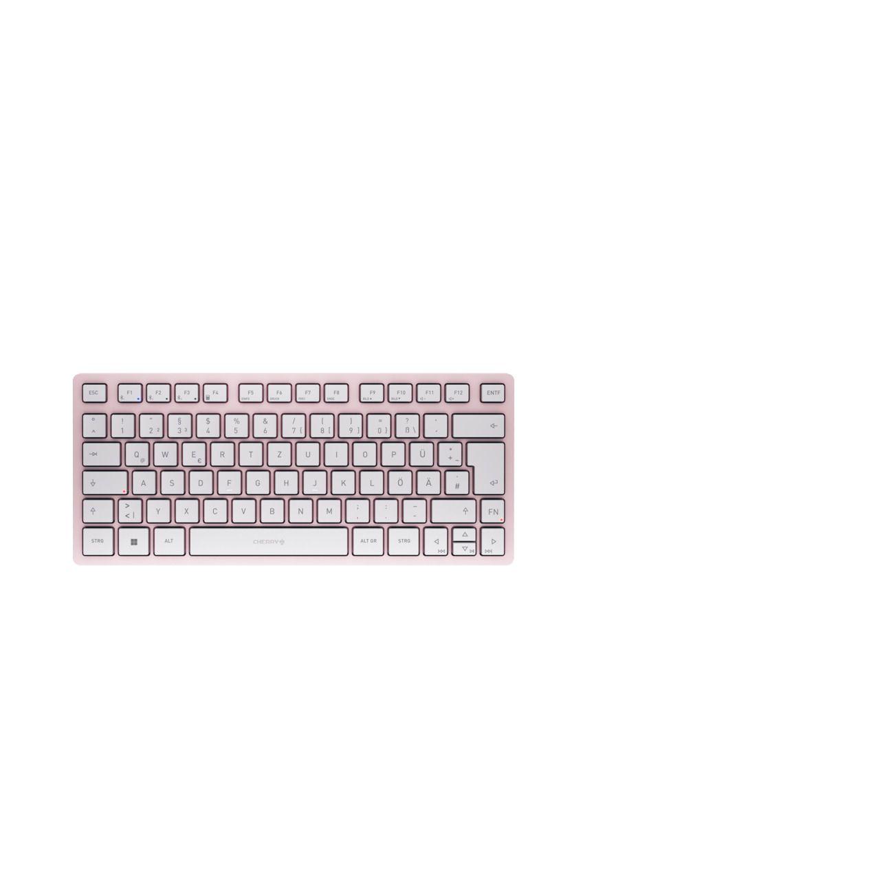 Teclado CHERRY KW 7100 Mini BT JK-7100DE-19 (Alemão - Teclas tesoura - Em linha reta - Rosa)