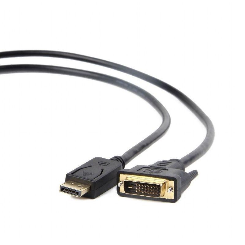 Cabo DisplayPort para DVI GEMBIRD CC-DPM-DVIM-3M (3 m - Preto)