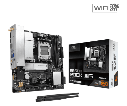 Motherboard ASROCK B850M Rock WiFi (AM5 - Micro-ATX - Duplo canal), miniatura 3