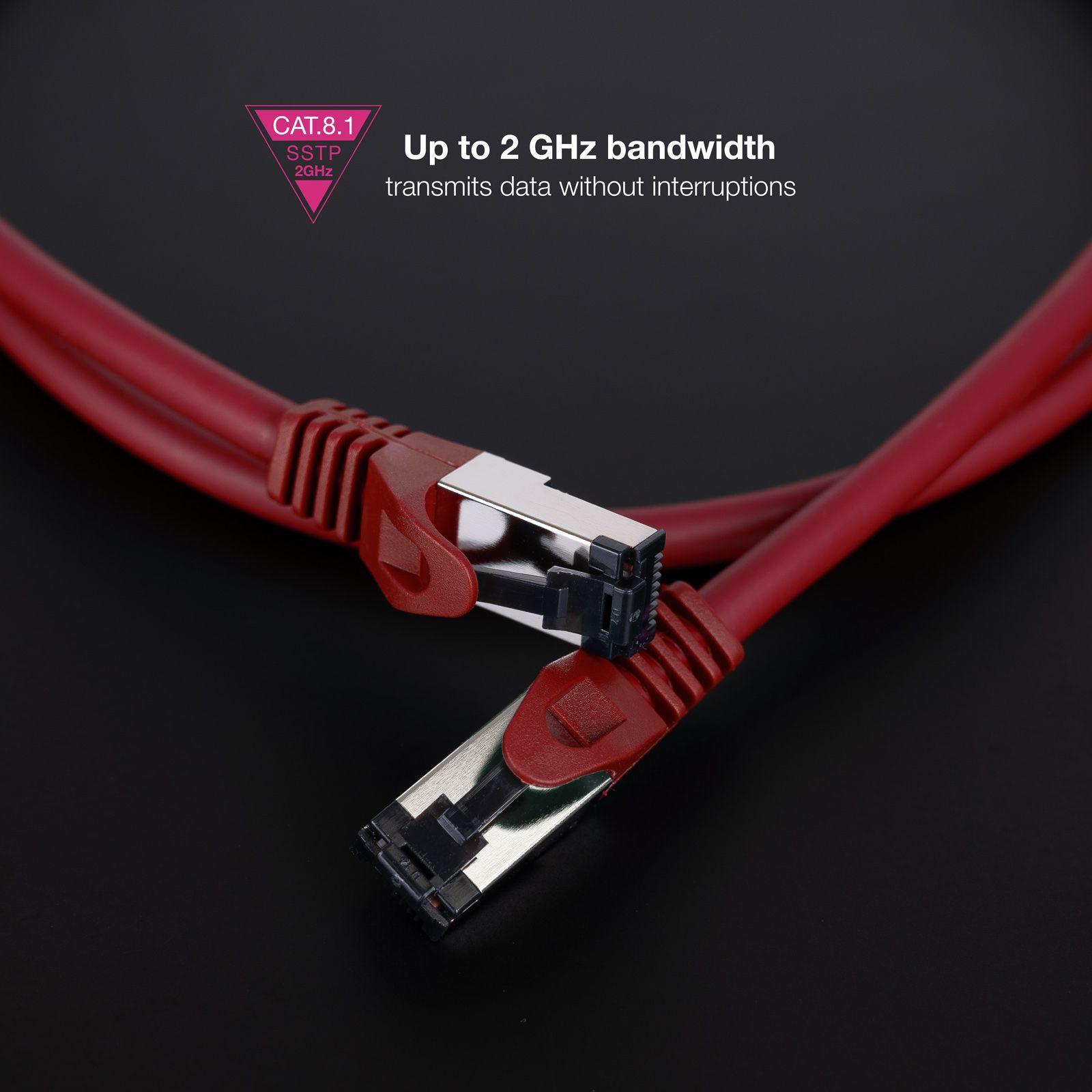 Cabo de Rede NANOCABLE 10.20.2001-R (1 m - Cat8.1 - RJ-45 - Vermelho) — miniatura 4