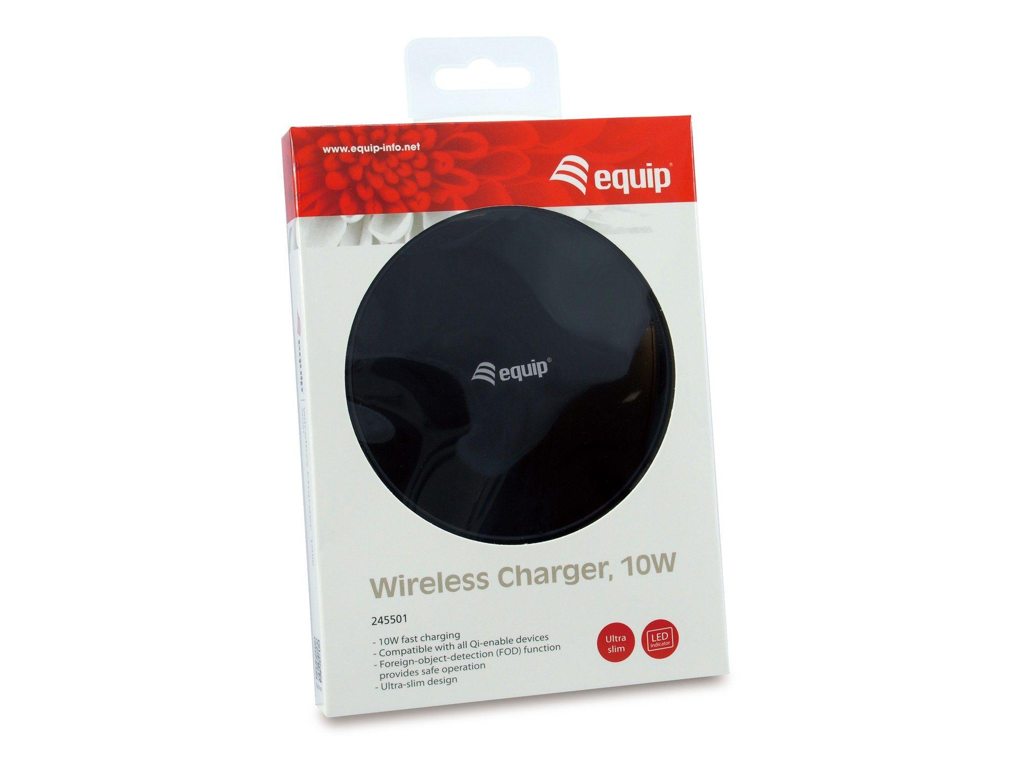 Carregador Sem Fios Qi EQUIP 245501 (Qi - Universal - USB - Preto), miniatura 4