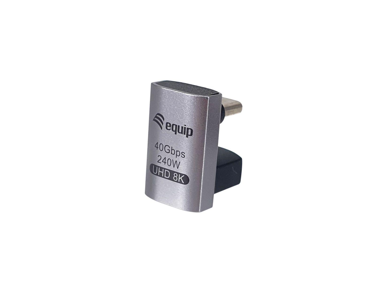 Adaptador USB-C EQUIP 133477 (USB4 Gen 4 - 40 Gbit/s - 240 W - 2 unidades - Preto/Cinzento) — miniatura 2