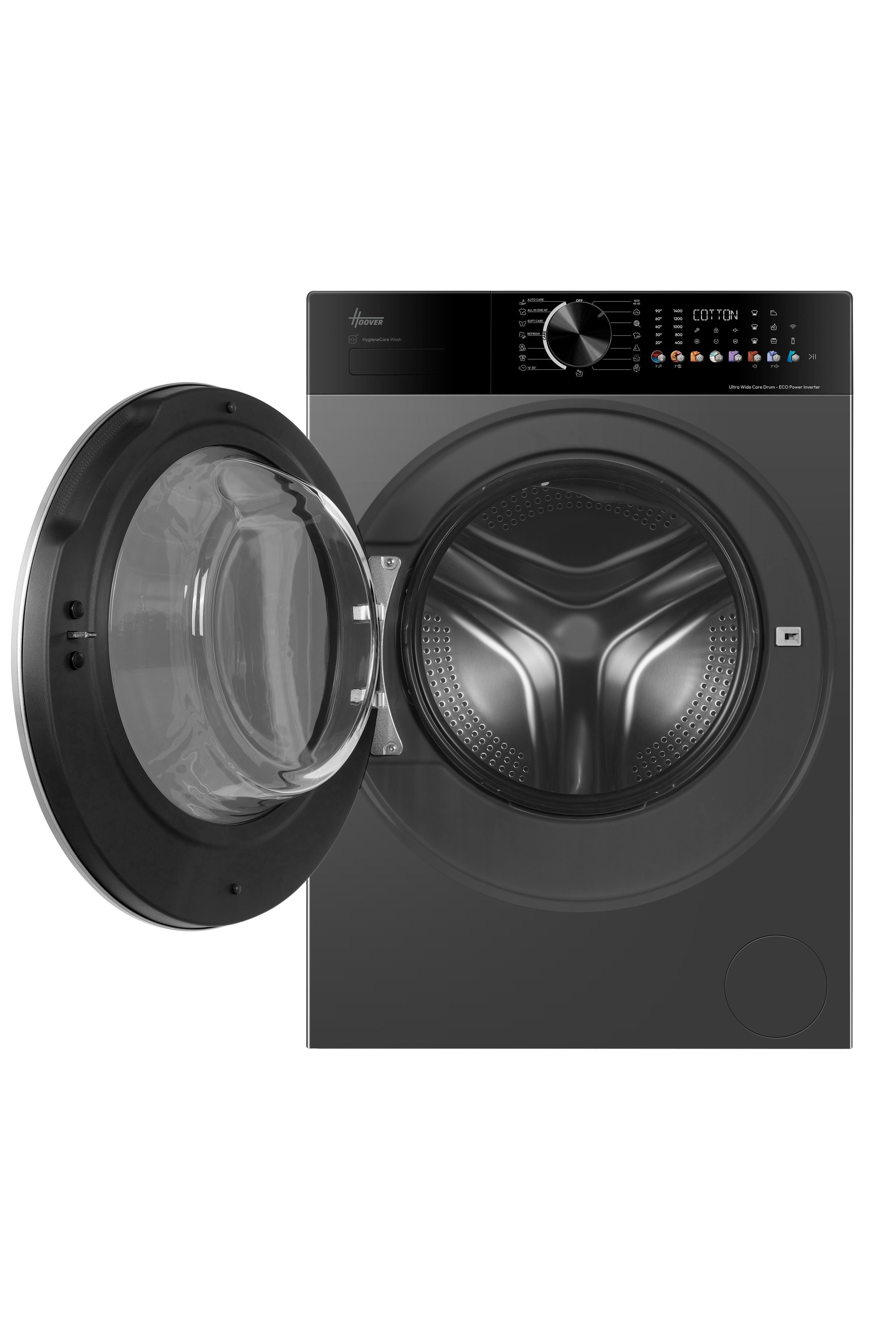 Máquina de Lavar Roupa Independente HOOVER H5W412BL10GUHS (1400 RPM - B - A - Preto), miniatura 2