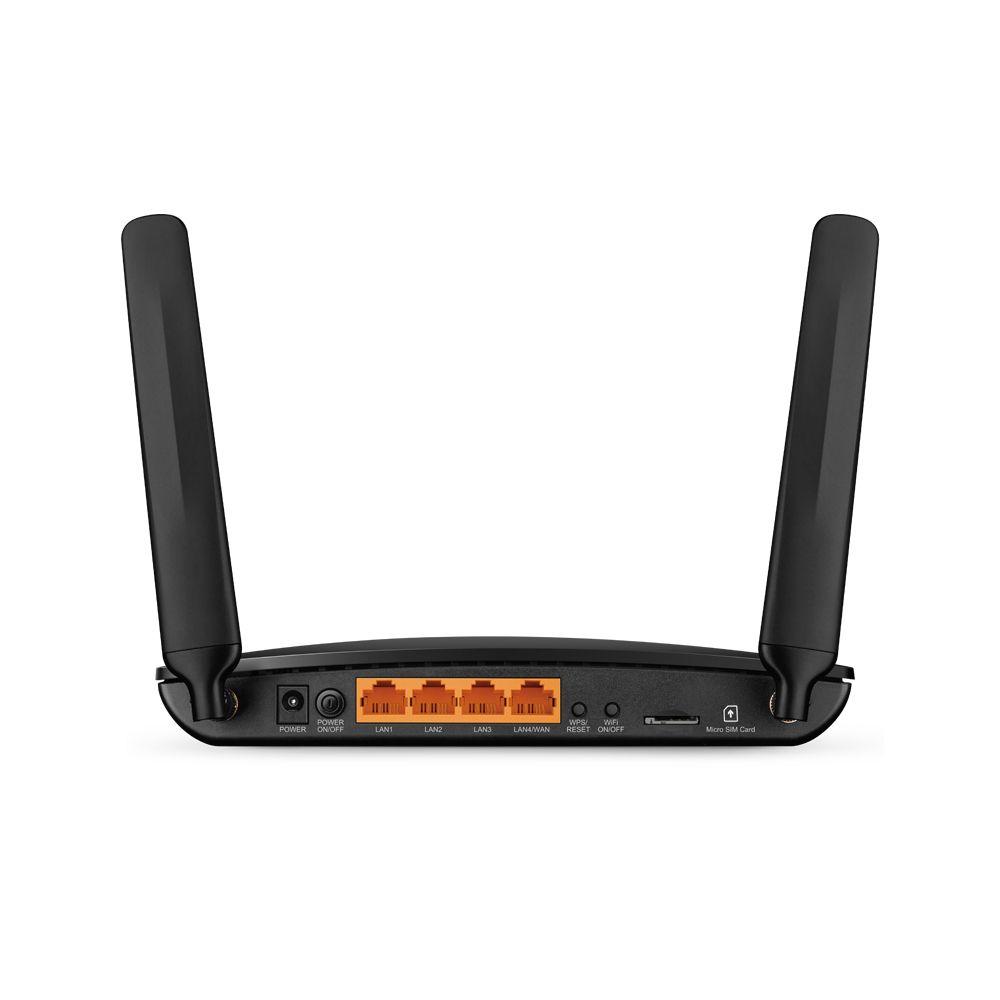 Router 4G TP-LINK TL-MR6400 (Wi-Fi 4 - 300 Mbit/s - Banda única - Preto) — miniatura 3