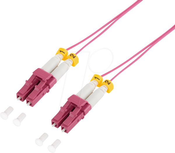 Cabo de Fibra Óptica LOGILINK FS4LC02 (OM4 LC/UPC LC-LC Duplex 2 m - Violeta), miniatura 2