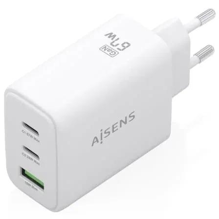 Carregador GaN USB-C AISENS ASCH-67W3P086-W (67 W - GaN - Branco), miniatura 2