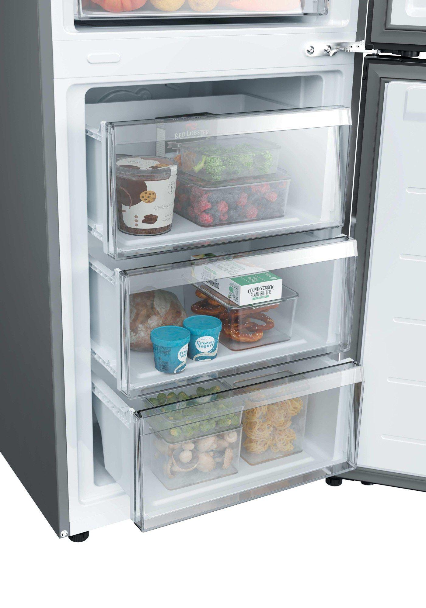 Frigorífico Combinado Independente HOOVER HONCQ2T6S18CX (315 L - 185x59,5x59,9 cm - 185 cm - Inox) — miniatura 5