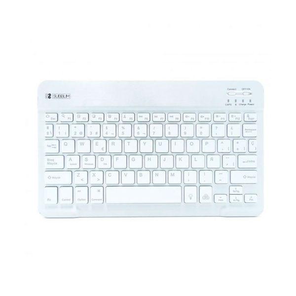 Teclado SUBBLIM Smart Backlit SUB-KBT-SMBL30 (Espanhol - Padrão - Bluetooth - Prateado/Branco), miniatura 2