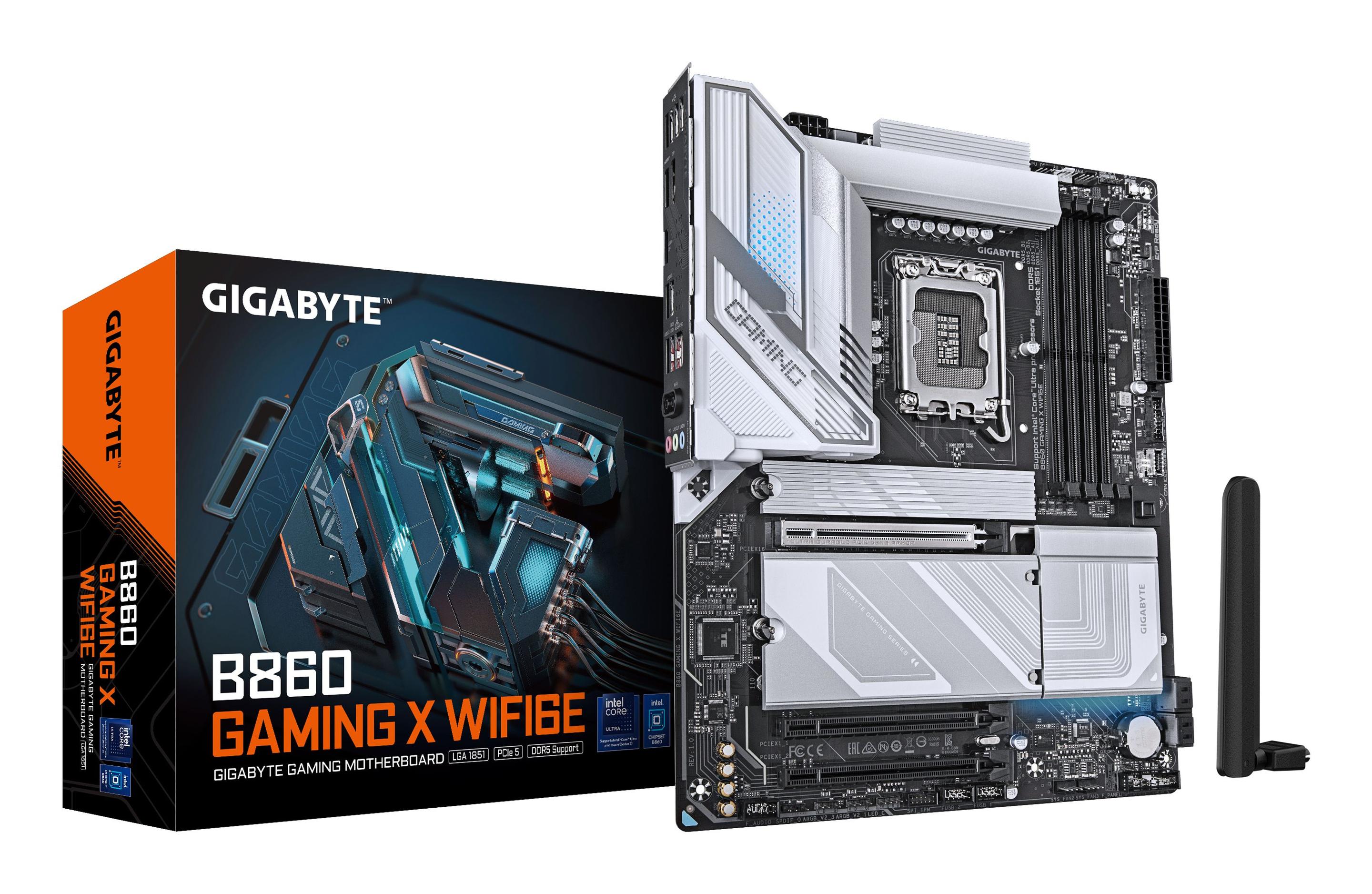 Motherboard GIGABYTE B860 GAMING X WIFI6E (LGA 1851 (Socket V1) - ATX - Duplo canal - Castanho escuro)