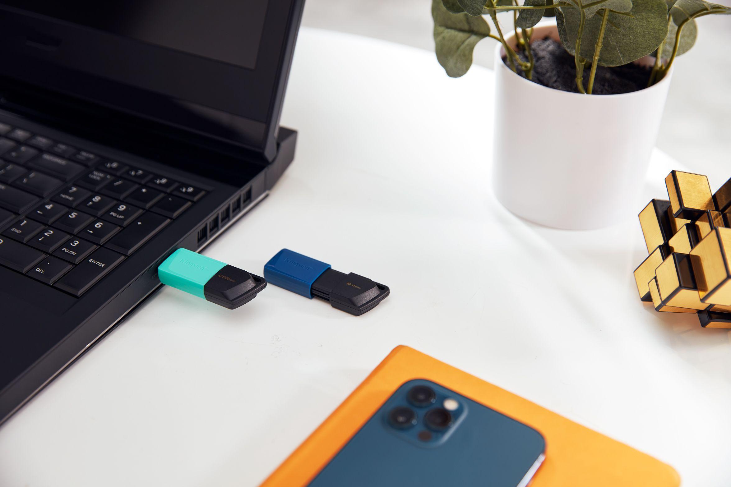Pen USB KINGSTON DataTraveler Exodia M DTXM/64GB (64 GB - Deslizante - USB Type-A - Preto/Azul) — miniatura 12