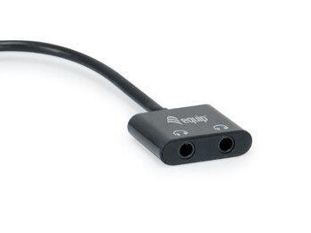 Adaptador de Áudio USB-C EQUIP 133469 (0,15 m - 2 x 3.5mm - USB C - Preto), miniatura 2