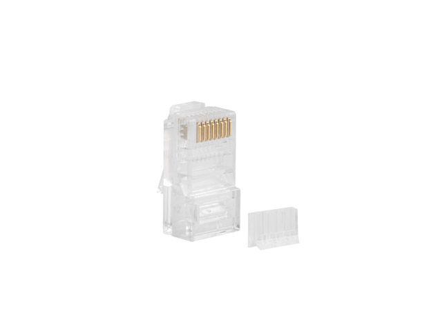 Ficha RJ45 LANBERG PLU-6000 (Condutor rígido ou entrançado - Transparente)