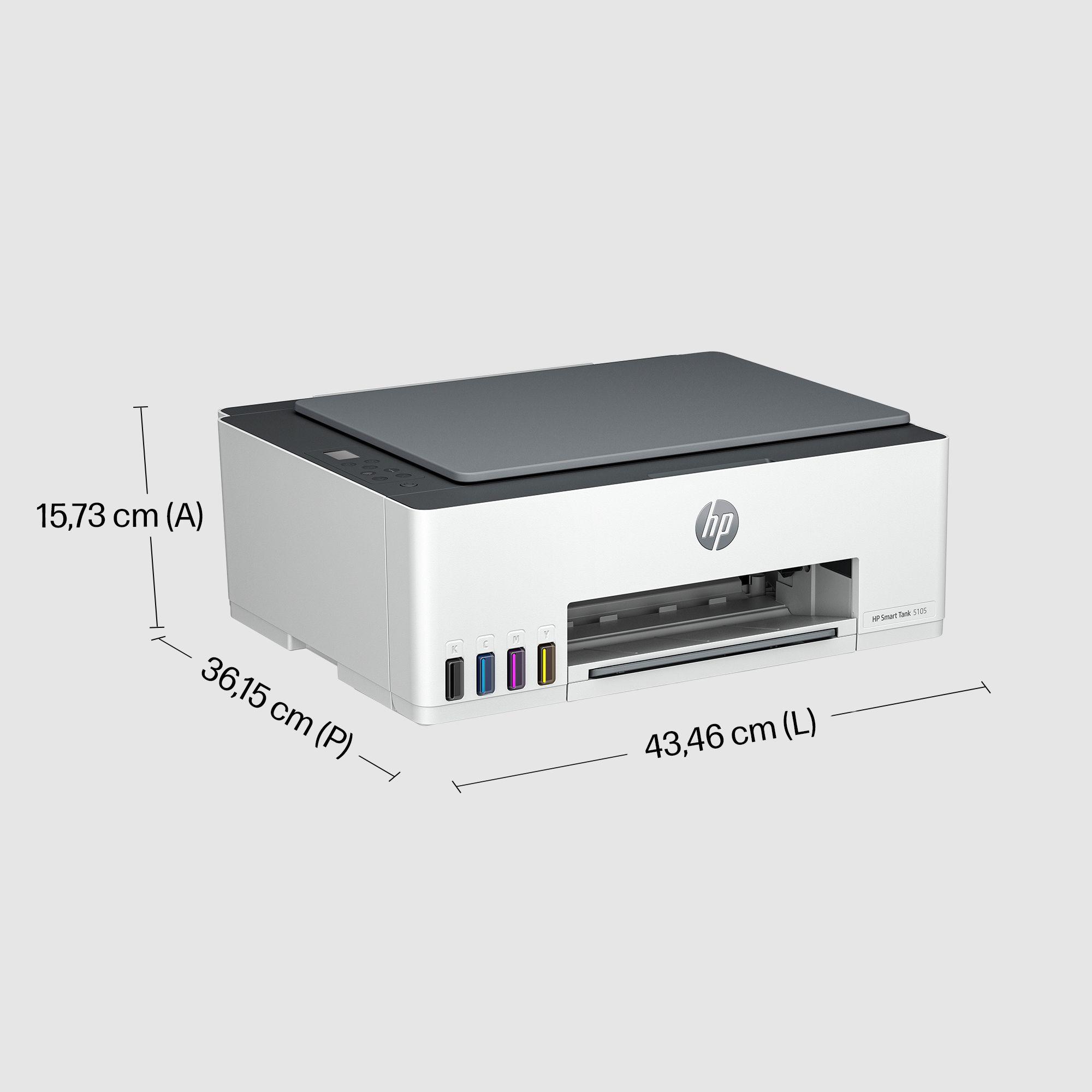 Impressora Multifunções HP Smart Tank 5105 (A4 - Impressão a cores - 100 folhas - Cinzento) — miniatura 5