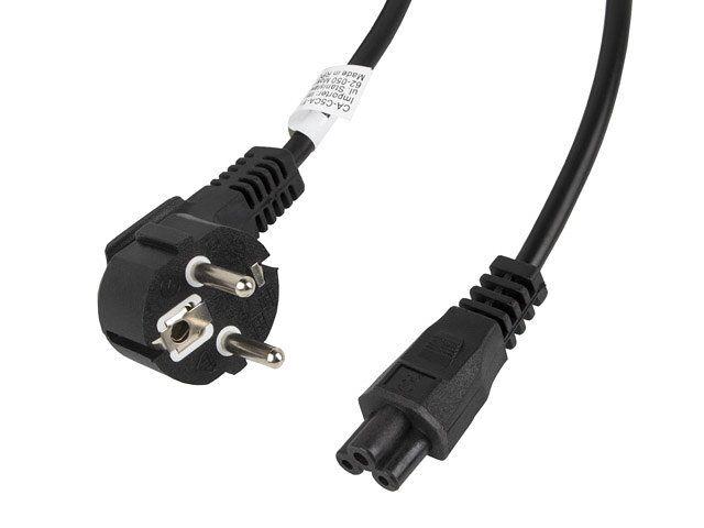 Cabo de Alimentação LANBERG CA-C5CA-11CC-003-BK (3 m - CEE7/7 - Acoplador C5 - Preto)