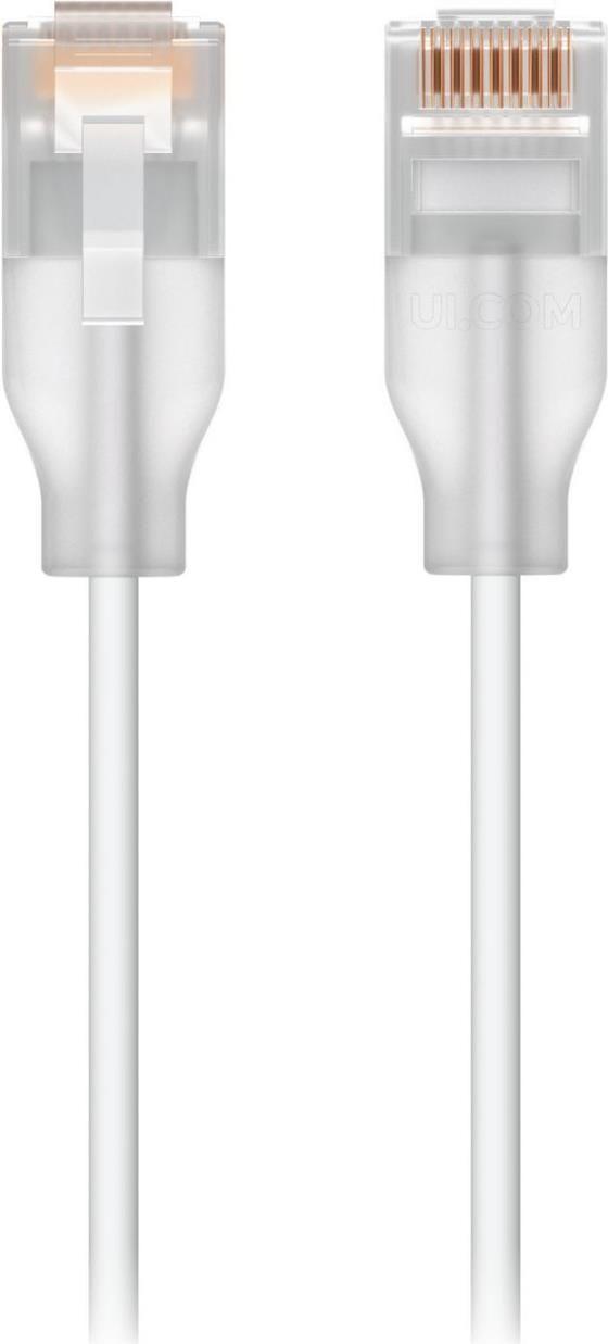 Cabo de Rede UBIQUITI UACC-CABLE-PATCH-EL-0.3M-W (0,3 m - Cat6 - RJ-45 - Branco)