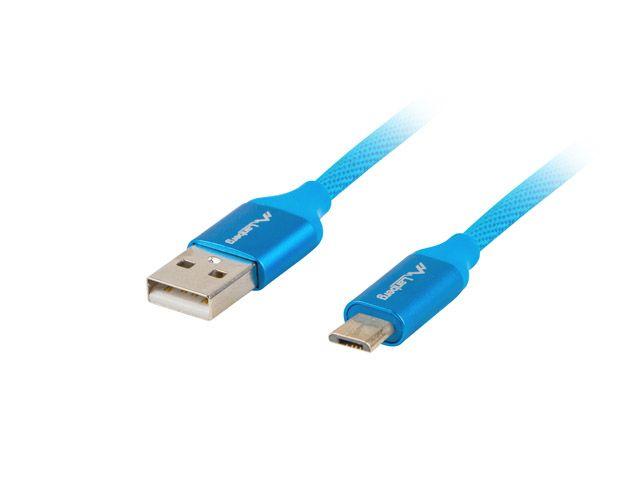 Cabo USB Type-A para Micro-USB LANBERG CA-USBM-20CU-0010-BL (1 m - USB Type-A macho - Micro-USB Type-B macho - Azul)