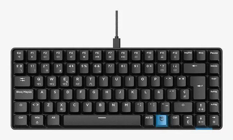 Teclado HIDITEC GM1K (Espanhol - Gateron G Pro Red - 75% - Preto), miniatura 3