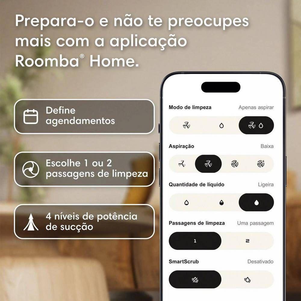 Robot Aspirador IROBOT Roomba Combo 115 (15000 Pa - Giroscópio - Altura 7,89 cm - Branco), miniatura 3