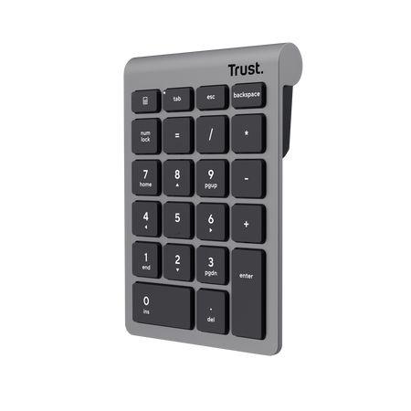 Teclado TRUST Xalas 25709 (Teclas tesoura - RF Wireless - RF sem fios - Prateado)