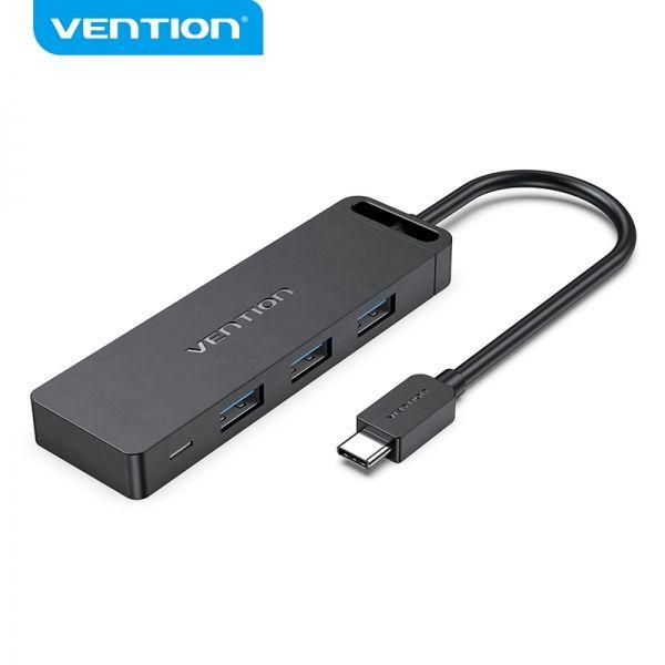Hub USB Tipo-C VENTION TGTBB (Preto), miniatura 2