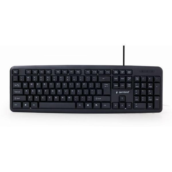 Teclado GEMBIRD KB-U-103 (Inglês - Tamanho completo - USB - Preto) — miniatura 2