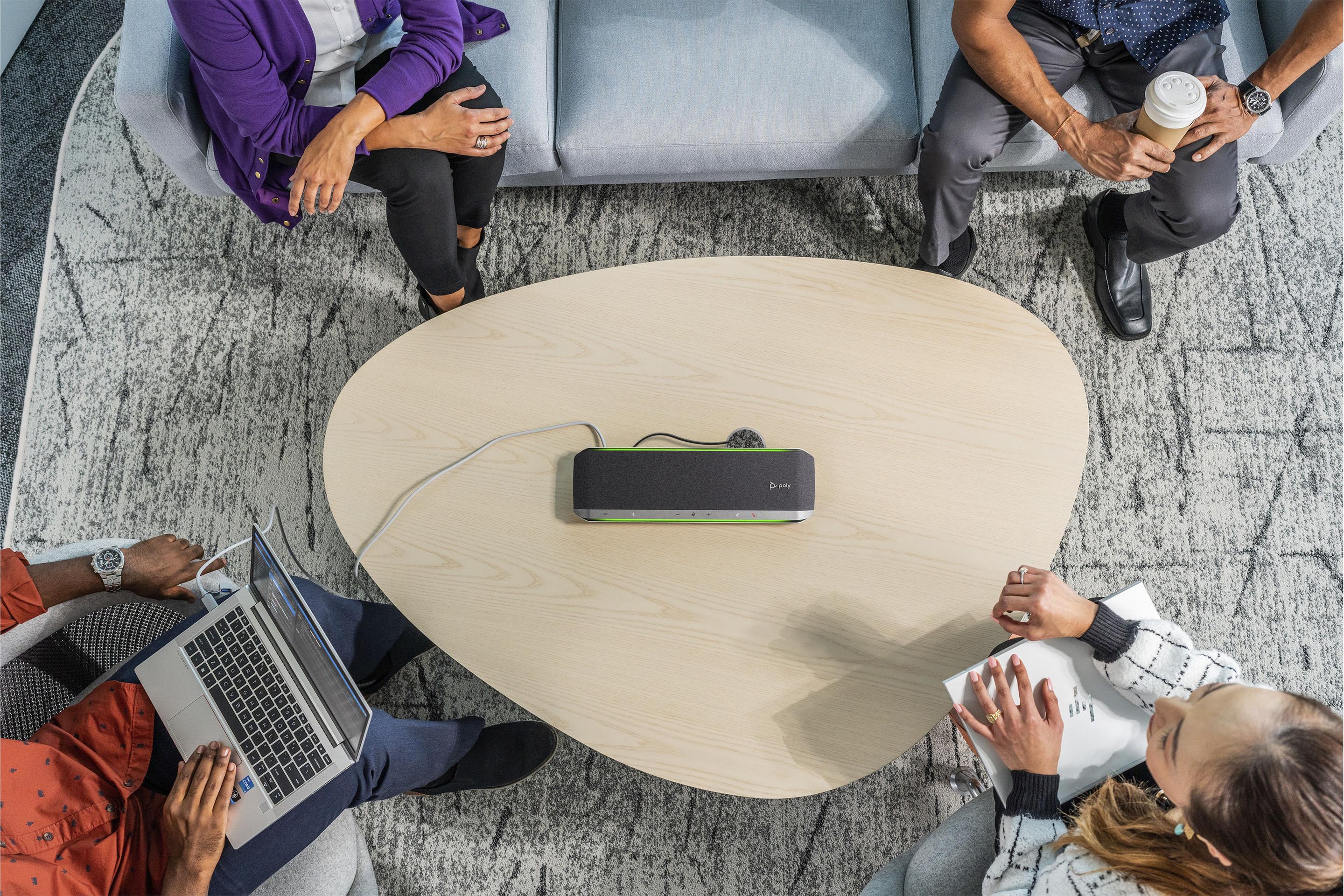 Alta-voz de Conferência POLY Sync 60 (USB/Bluetooth - Com fios e sem fios - Prateado) — miniatura 2